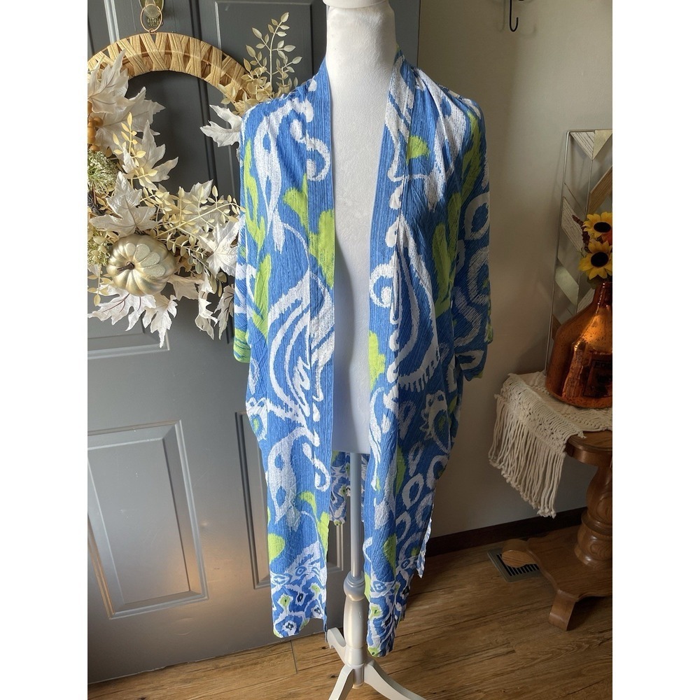 Chico's Resortwear Tropical Beach Kimono Cover Up Size Small/Medium New!